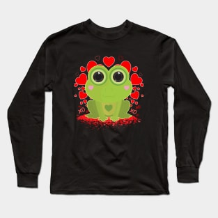 Valentine's Day Frog Long Sleeve T-Shirt